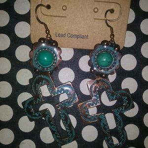 Rustic Cross Earrings